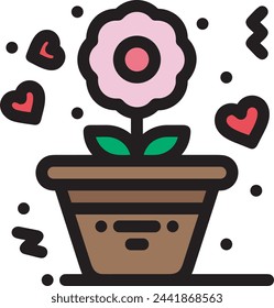 Flower collorfull icon symbol vector image 