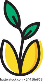 Flower collorfull icon symbol vector image 