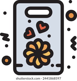 Imagen vectorial de símbolo de icono de color de flor 