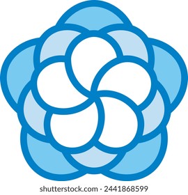 Imagen vectorial de símbolo de icono de color de flor 