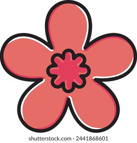 Blumenfarbiges Symbol Symbol Vektor-Bild 