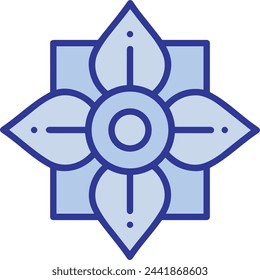 Imagen vectorial de símbolo de icono de color de flor 