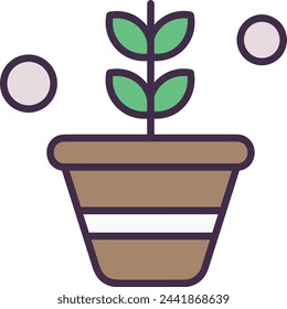 Imagen vectorial de símbolo de icono de color de flor 
