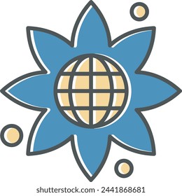 Flower collorfull icon symbol vector image 
