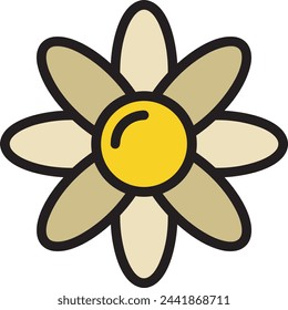 Flower collorfull icon symbol vector image 