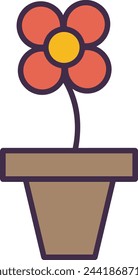 Flower collorfull icon symbol vector image 