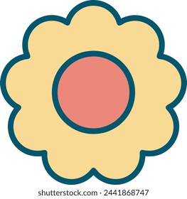 Flower collorfull icon symbol vector image 