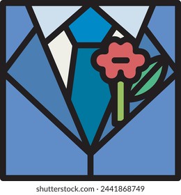 Flower collorfull icon symbol vector image 