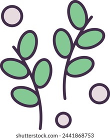 Imagen vectorial de símbolo de icono de color de flor 