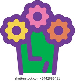 Flower collorfull icon symbol vector image 