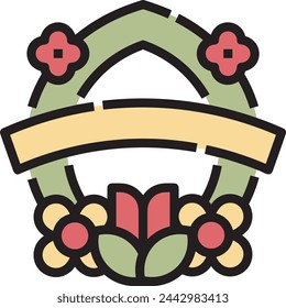 Flower collorfull icon symbol vector image 