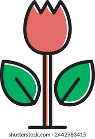 Flower collorfull icon symbol vector image 