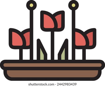 Flower collorfull icon symbol vector image 