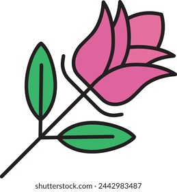 Flower collorfull icon symbol vector image 