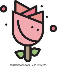 Flower collorfull icon symbol vector image 