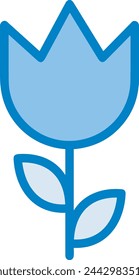 Imagen vectorial de símbolo de icono de color de flor 