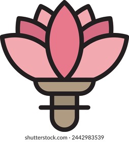 Flower collorfull icon symbol vector image 