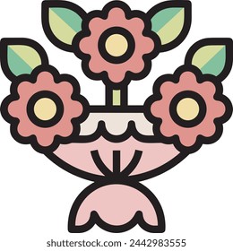 Flower collorfull icon symbol vector image 