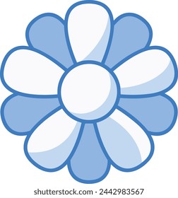 Imagen vectorial de símbolo de icono de color de flor 