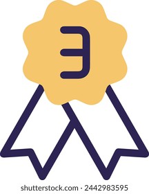 Imagen vectorial de símbolo de icono de color de flor 