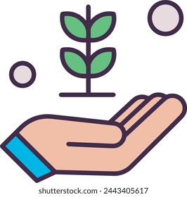 Imagen vectorial de símbolo de icono de color de flor 