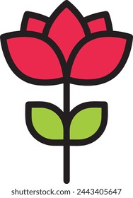 Flower collorfull icon symbol vector image 