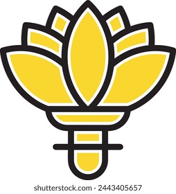 Flower collorfull icon symbol vector image 