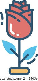 Flower collorfull icon symbol vector image 