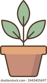 Imagen vectorial de símbolo de icono de color de flor 
