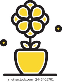 Flower collorfull icon symbol vector image 