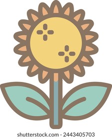Flower collorfull icon symbol vector image 