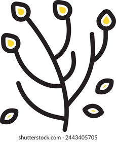 Imagen vectorial de símbolo de icono de color de flor 