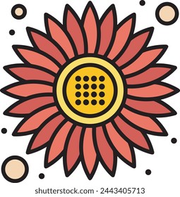 Flower collorfull icon symbol vector image 