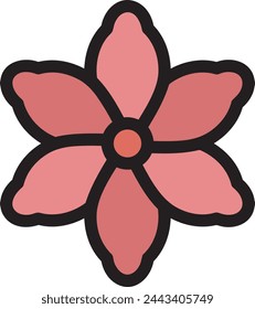 Flower collorfull icon symbol vector image 