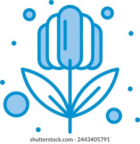 Imagen vectorial de símbolo de icono de color de flor 