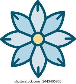 Flower collorfull icon symbol vector image 