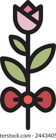 Flower collorfull icon symbol vector image 