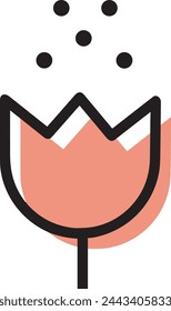Flower collorfull icon symbol vector image 