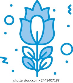 Flower collorfull icon symbol vector image 