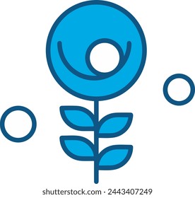 Flower collorfull icon symbol vector image 