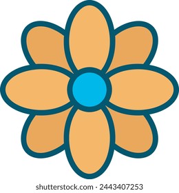 Flower collorfull icon symbol vector image 