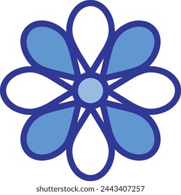 Flower collorfull icon symbol vector image 
