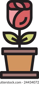 Flower collorfull icon symbol vector image 