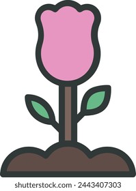 Flower collorfull icon symbol vector image 