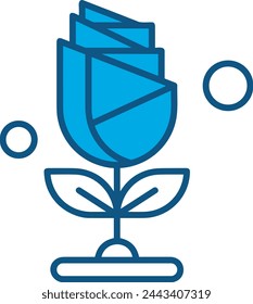 Imagen vectorial de símbolo de icono de color de flor 