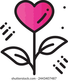 Flower collorfull icon symbol vector image 