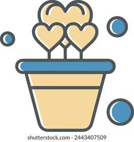 Imagen vectorial de símbolo de icono de color de flor 