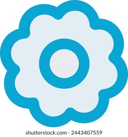 Imagen vectorial de símbolo de icono de color de flor 