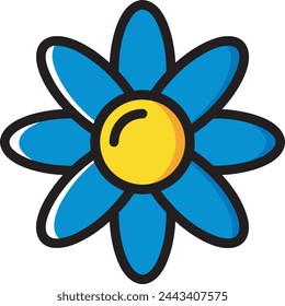 Flower collorfull icon symbol vector image 