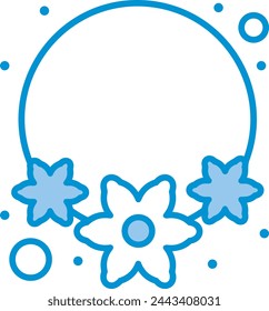 Blumenfarbiges Symbol Symbol Vektor-Bild 